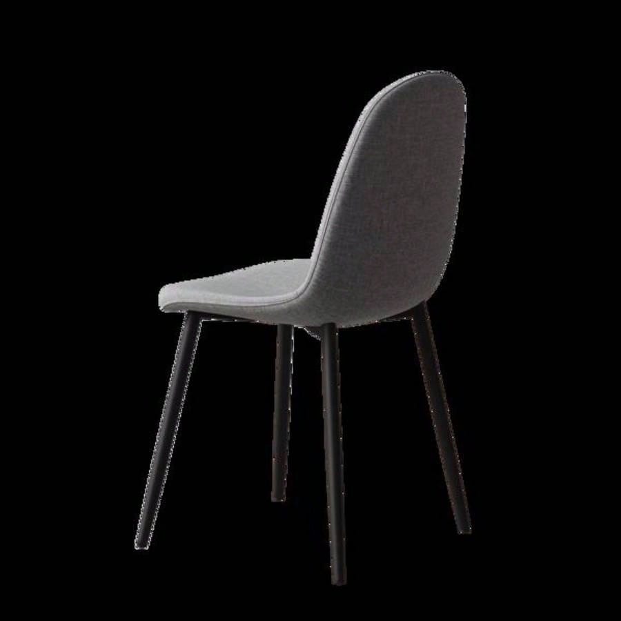 Dining Chairs Set of 4 modern kitchen dining chairs, linen padded seats, and sturdy black metal leg design beige dining table chairs Suitable home and office use