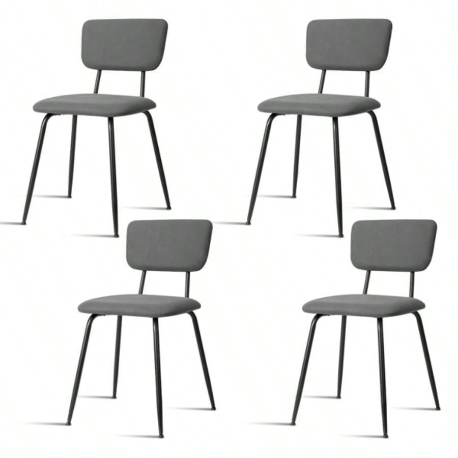 Set of 4 Modern Padded Dining Chairs Kitchen Bar Office Chair,