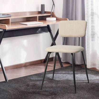 Set of 4 Modern Padded Dining Chairs Kitchen Bar Office Chair, White