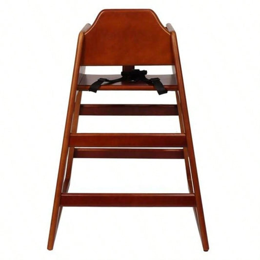 Wooden Double Solid Wood Feeding, Eat Grow Portable High, Easy to Clean Booster Chair in Walnut