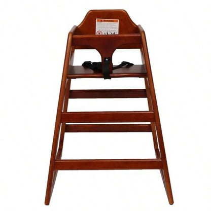 Wooden Double Solid Wood Feeding, Eat Grow Portable High, Easy to Clean Booster Chair in Walnut