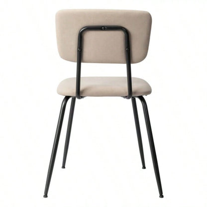 Set of 6 Modern Padded Dining Chairs Kitchen Bar Office Chair, White