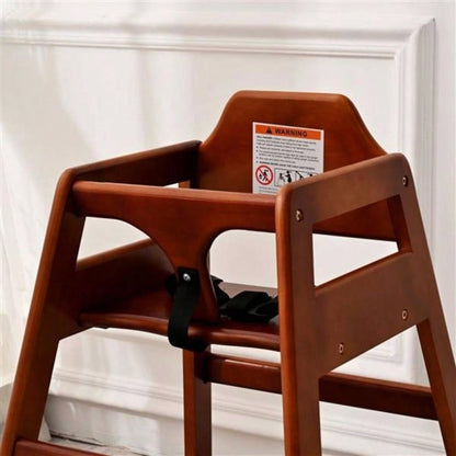 Wooden Double Solid Wood Feeding, Eat Grow Portable High, Easy to Clean Booster Chair in Walnut