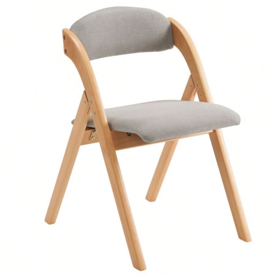 2 Pack Wooden Folding Chairs with Padded and Back, Modern Dining Chairs Chair Guests Living Room Office Wedding Party