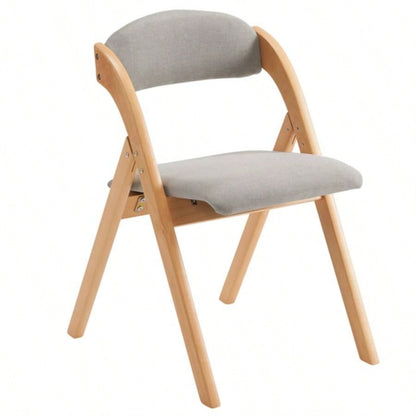 2 Pack Wooden Folding Chairs with Padded and Back, Modern Dining Chairs Chair Guests Living Room Office Wedding Party