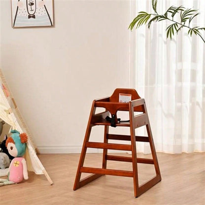 Wooden Double Solid Wood Feeding, Eat Grow Portable High, Easy to Clean Booster Chair in Walnut