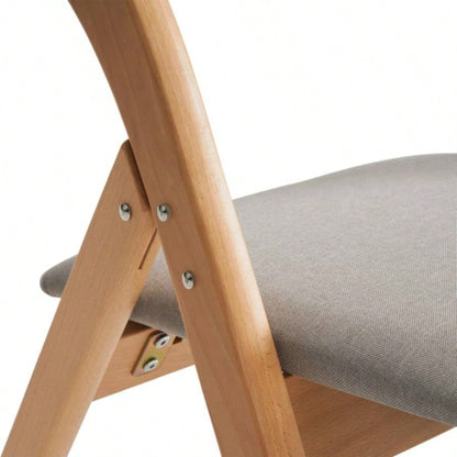 2 Pack Wooden Folding Chairs with Padded and Back, Modern Dining Chairs Chair Guests Living Room Office Wedding Party