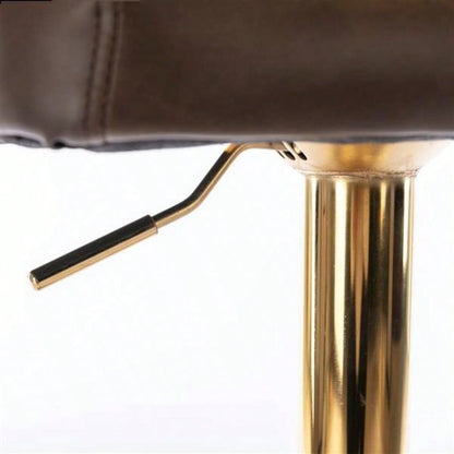 Furniture, Swivel Barstools Adjusatble Height, Modern PU Upholstered Bar Stools with whole Back Tufted, Home Pub and Kitchen IslandBrown, Set of 2