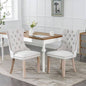 Modern, High - end Tufted Solid Wood Contemporary Flax Upholstered Dining Chair with Wood Nailhead Trim 2 - Pcs Set, Gray, SW6801BG