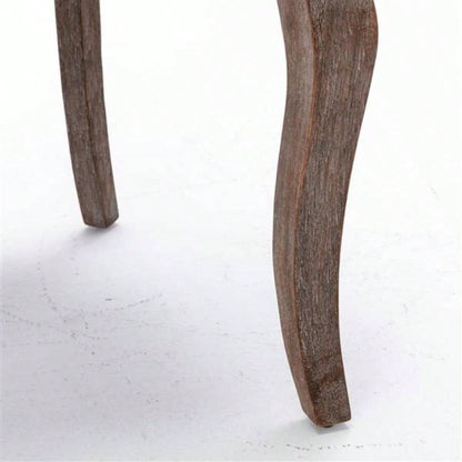 Furniture, Ultra Side Dining Chair Thickened fabric chairs with neutrally toned solid wood Bronze nail Set of 2 Gray