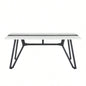 70.9Rectangular Large Dining Table, Marble Grain Waterproof Large Desk 8 People, Deluxe Family Dining Table with Adjustable Kitchen, Living Room, Office, White, 70.939; 39; 35.439; 39; Dx 30.039; 39; H