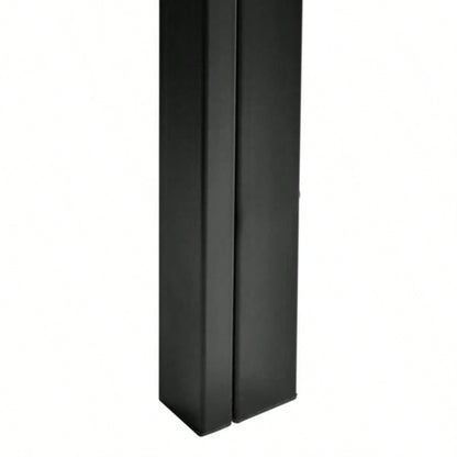 Simple Assembled Tempered Glass Iron Dinner Table Black code: 21491449