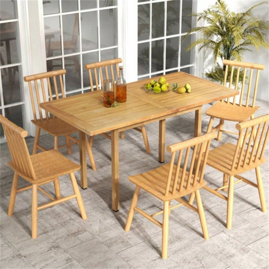 55x 27.5 rectangular teak tabletop