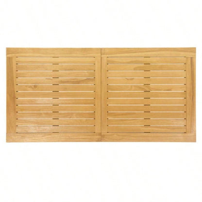 55x 27.5 rectangular teak tabletop