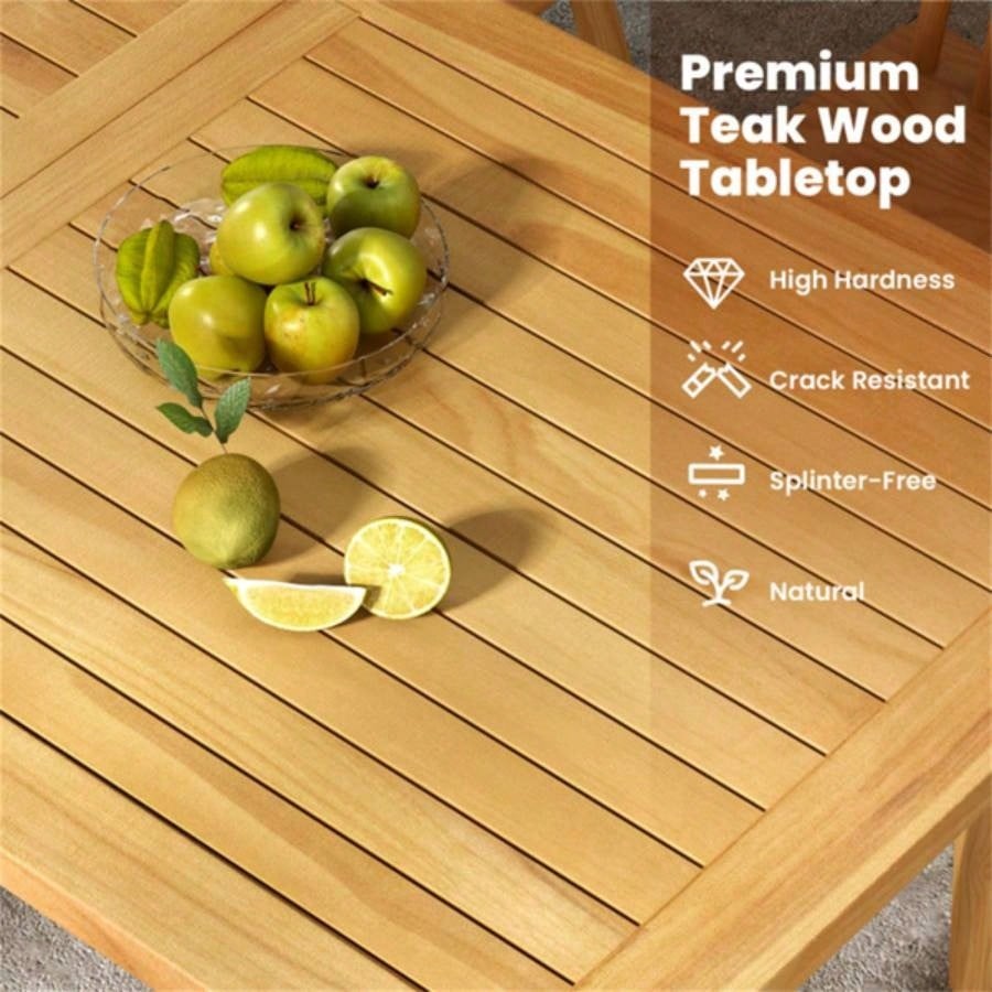 55x 27.5 rectangular teak tabletop