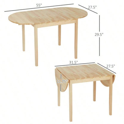 55 Wood Folding Dining Table/Small Sized Dining Table