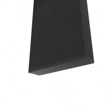 Modern tempered glass black dining table, simple rectangular metal table living room kitchen table