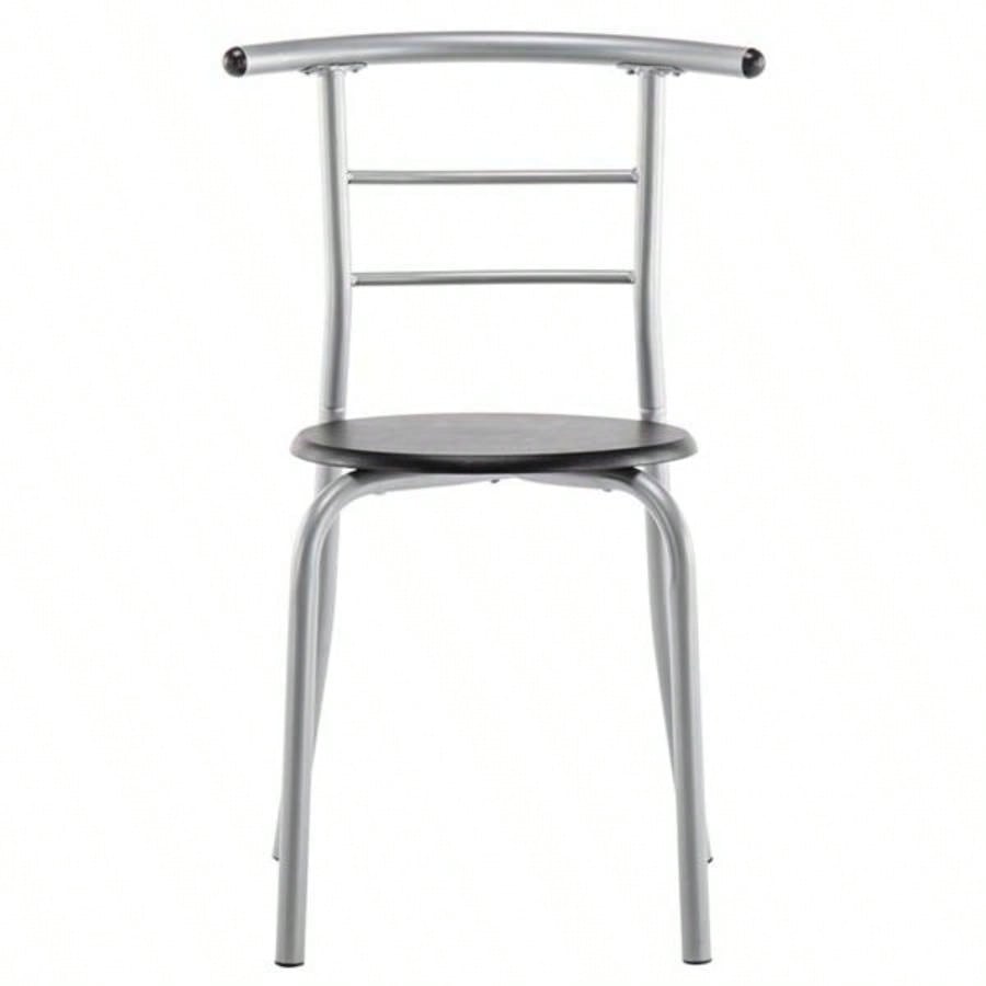 PVC Breakfast Table One Table and Two Chairs Black