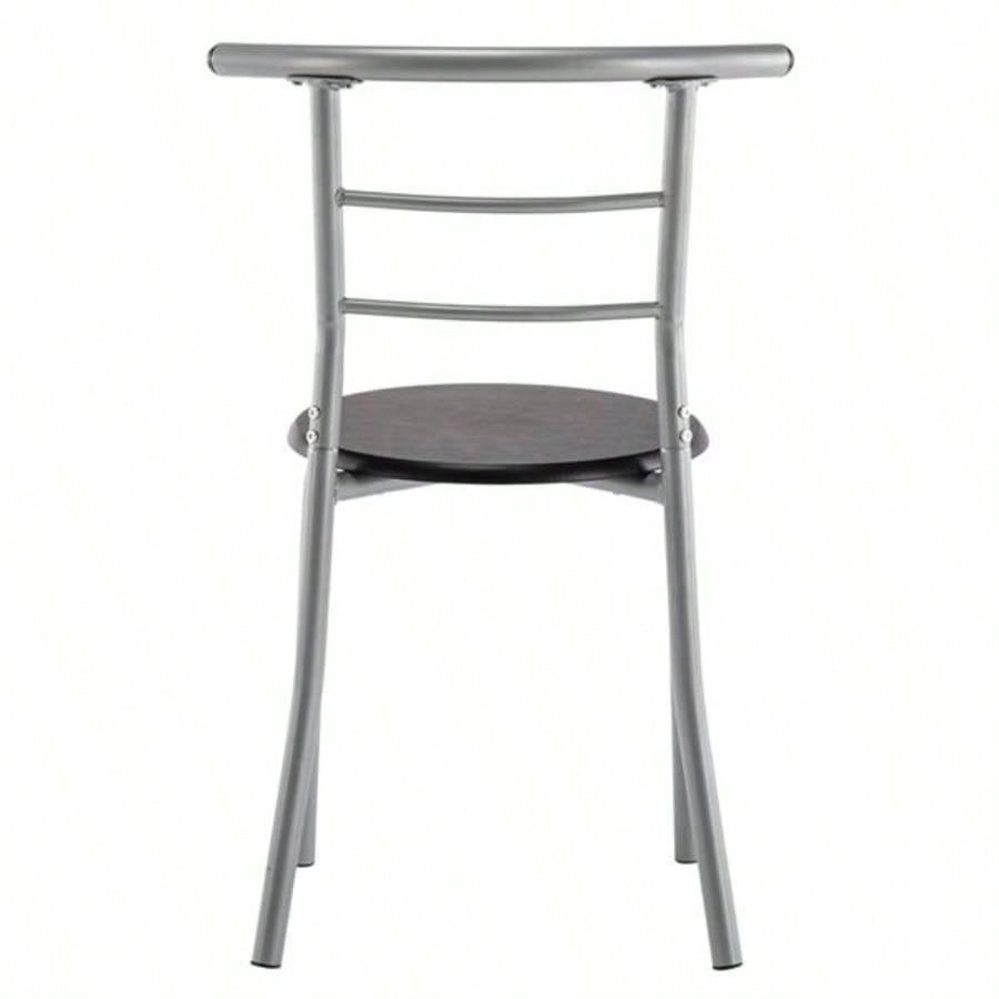 PVC Breakfast Table One Table and Two Chairs Black