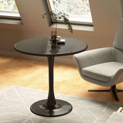 Modern Round Dining Table, 31.539; 39; Kitchen Dining Room Furniture, Coffee Table, Leisure Table, Living Room Table, Black, Gifts, Selections