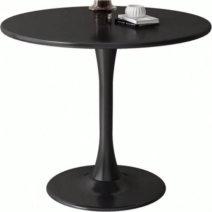 Modern Round Dining Table, 31.539; 39; Kitchen Dining Room Furniture, Coffee Table, Leisure Table, Living Room Table, Black, Gifts, Selections