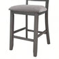 5 - Piece Wooden Counter Height Dining Set with Padded Chairs and Storage Shelving Gray