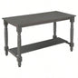 6 - Piece Counter Height Dining Table Set Table with Shelf 4 Chairs and Dining Room Gray
