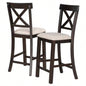 6 - Piece Counter Height Dining Table Set Table with Shelf 4 Chairs and Dining Room Espresso