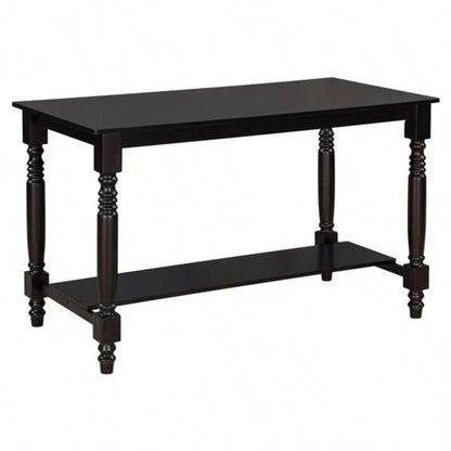 6 - Piece Counter Height Dining Table Set Table with Shelf 4 Chairs and Dining Room Espresso