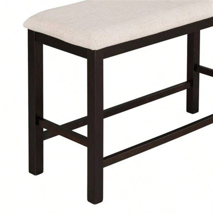 6 - Piece Counter Height Dining Table Set Table with Shelf 4 Chairs and Dining Room Espresso