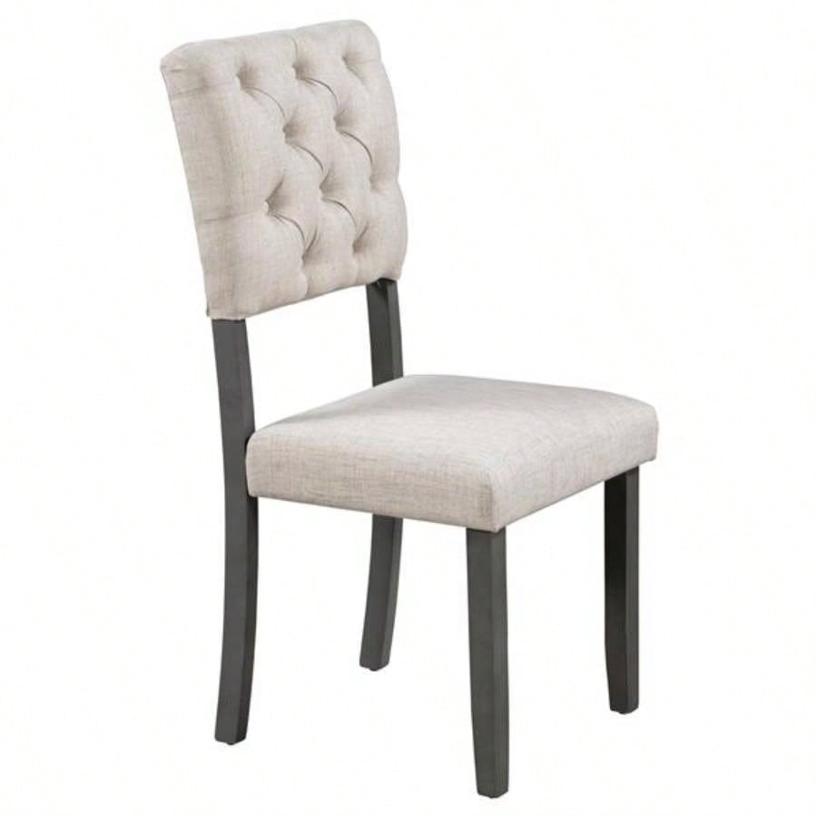 6 - Piece Dining Table and Chair Set with Special - shaped and Foam - covered BacksCushions Dining Room Gary