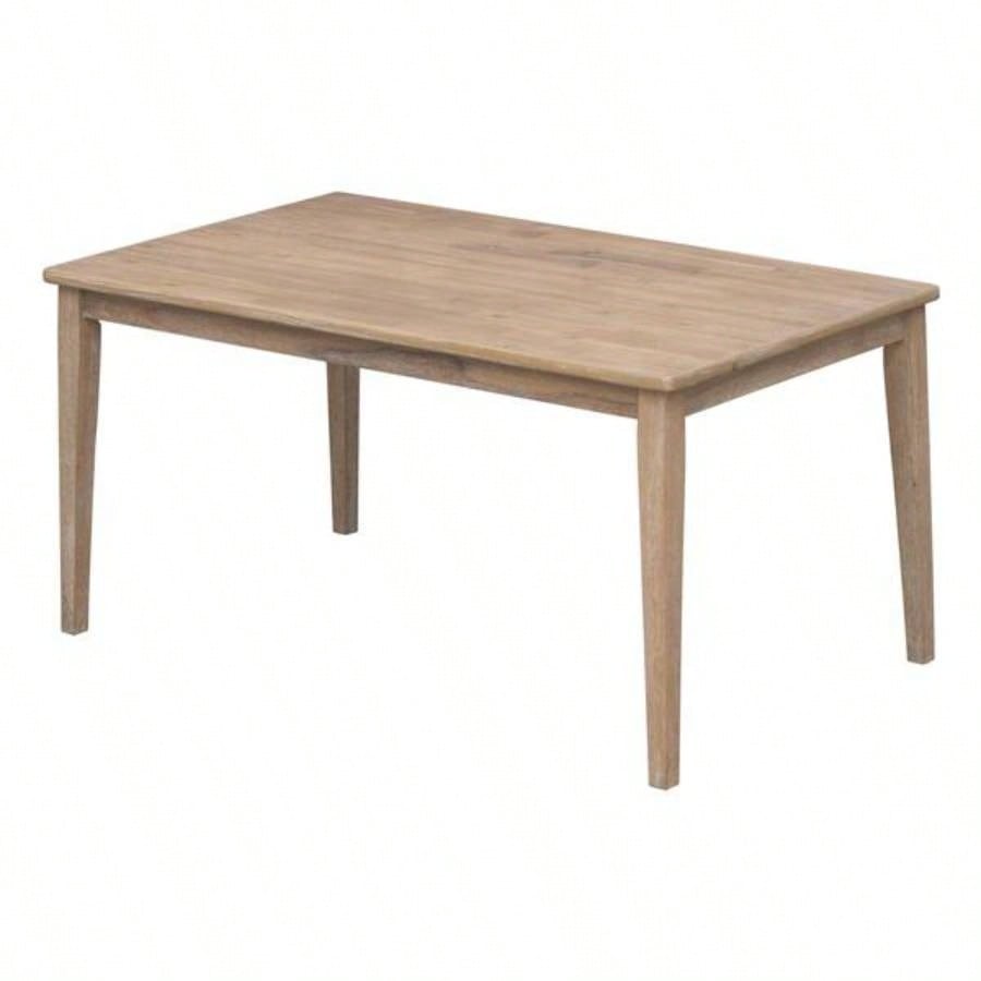 Classic and Traditional Style 6 - Piece Dining Set, Includes Dining Table, 4 Upholstered Chairs Natural Wood Wash
