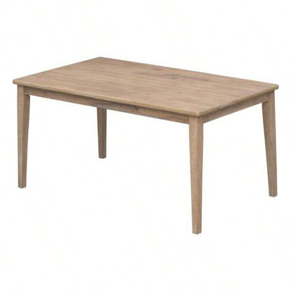 Classic and Traditional Style 6 - Piece Dining Set, Includes Dining Table, 4 Upholstered Chairs Natural Wood Wash