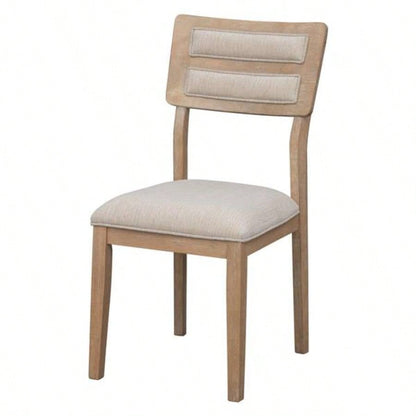 Classic and Traditional Style 6 - Piece Dining Set, Includes Dining Table, 4 Upholstered Chairs Natural Wood Wash
