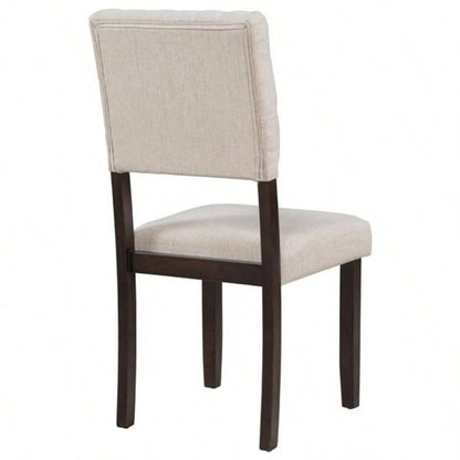 6 - Piece Dining Table and Chair Set with Special - shaped and Foam - covered BacksCushions Dining Room Espresso