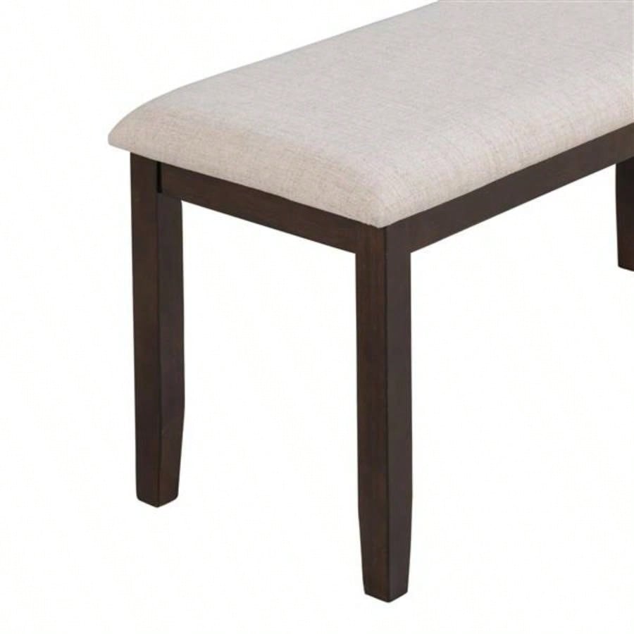 6 - Piece Dining Table and Chair Set with Special - shaped and Foam - covered BacksCushions Dining Room Espresso