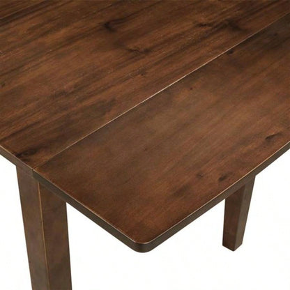 3 - Piece Wood Drop Leaf Breakfast Nook Dining Table Set with 2 X - back Chairs Small Places, Brown