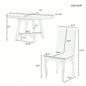 5 - Piece Farmhouse Dining Table Set Wood Round Extendable Dining Table and 4 Upholstered Dining Chairs Oak Natural Wood+ Antique White