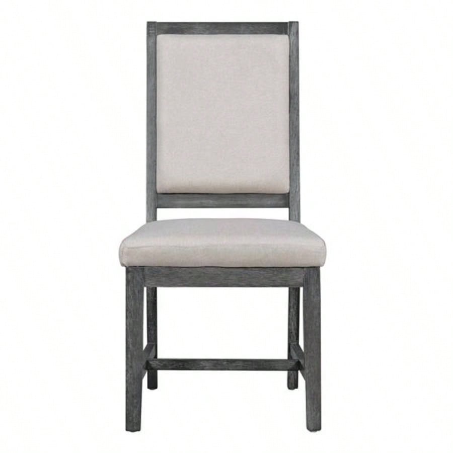 5 - Piece Dining Set Extendable Round Table and 4 Upholstered Chairs Farmhouse Dining Set Kitchen, Dining RoomBlack