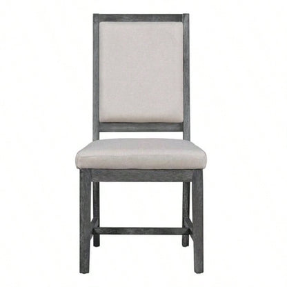 5 - Piece Dining Set Extendable Round Table and 4 Upholstered Chairs Farmhouse Dining Set Kitchen, Dining RoomBlack