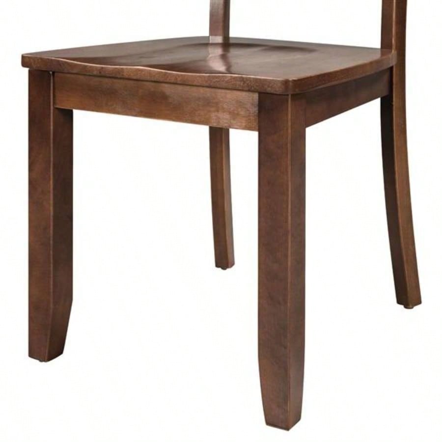3 - Piece Wood Drop Leaf Breakfast Nook Dining Table Set with 2 X - back Chairs Small Places, Brown