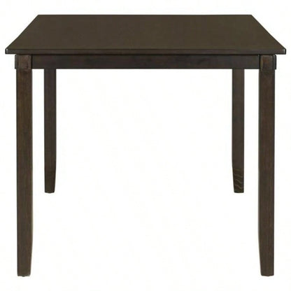 6 - Piece Kitchen Dining Table Set Wooden Rectangular Dining Table, 4 Fabric Chairs and Family Furniture Espresso