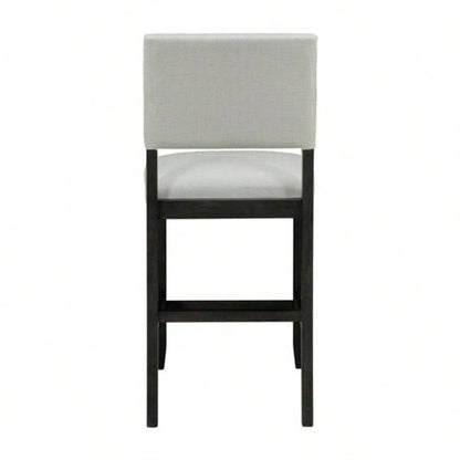 5 - Piece Counter Height Dining Set, Classic Elegant Table and 4 Chairs in Espresso and Beige