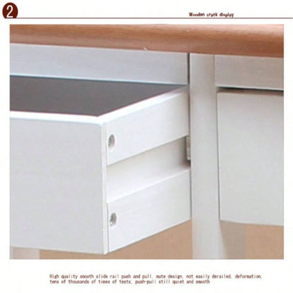 Kitchen Dining Room Cart 2 - Drawer 3 - Basket 3 - Shelf Storage Rack with Rolling Wheels White code: 85659263