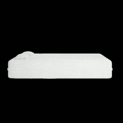 Modern Floor Sofa with 2 Pillows, Convertible Teddy Fabric Foam - Filled Sleeper Sofa Bed, 15 Full Size Folding Mattress Living Room, Guest Bed, Playroom, no assembly required, Beige