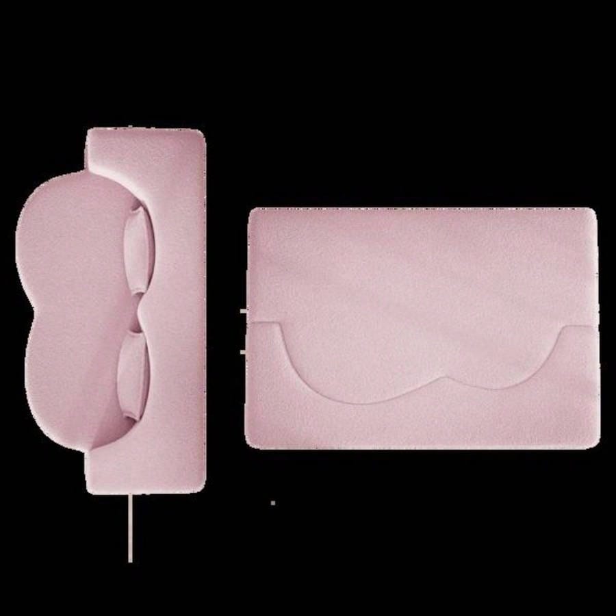 Modern Floor Sofa with 2 Pillows, Convertible Teddy Fabric Foam - Filled Sleeper Sofa Bed, 15 Full Size Folding Mattress Living Room, Guest Bed, Playroom, no assembly required, Pink