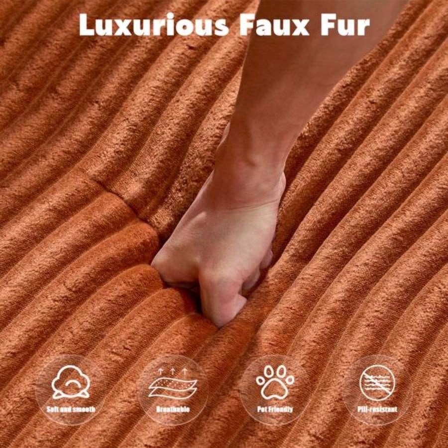 Compression Sectional Couch with Comfy Chaise, Boneless L Shape Sofa with Deep, Minimalist Modular Couches Sleeper Living Room Bedroom Apartment Lounge, Corduroy, Brown