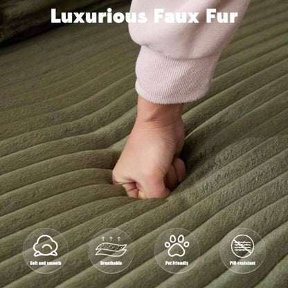 Compression Sectional Couch with Comfy Chaise, Boneless L Shape Sofa with Deep, Minimalist Modular Couches Sleeper Living Room Bedroom Apartment Lounge, corduroy, corduroyGreen