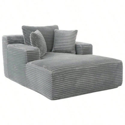 Full - compressed Chaise Lounge Sofa Bed 48.8 Upholstered Sofa Couch with Removable Pillows, Modern Sleeper Sofa Living Room and Bedroom,