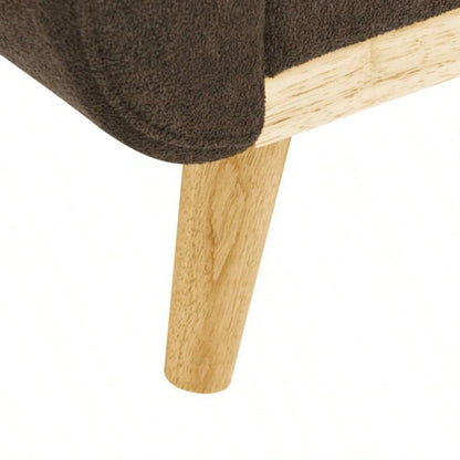 67. Wide Mid - Modern Upholstered Tufted Loveseat Sofa With Wooden